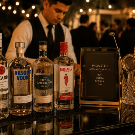 Paquete I – Destilados Básicos (Ron, Vodka, Tequila, Gin)